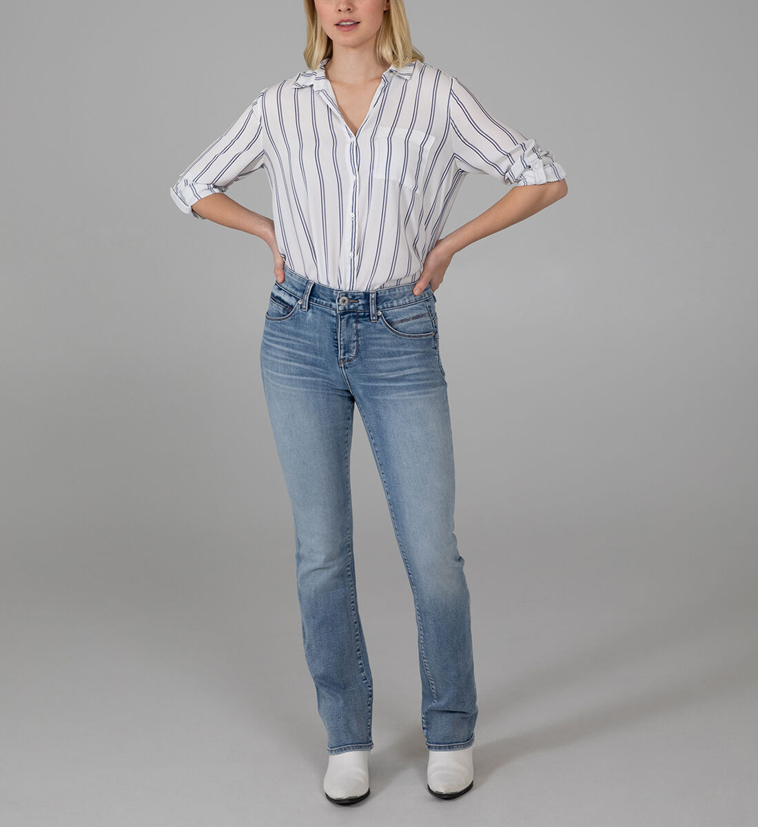 Eloise Mid Rise Bootcut Jeans Front