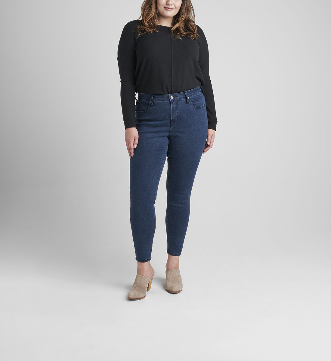 Cecilia High Rise Skinny Jeans Plus Size Front