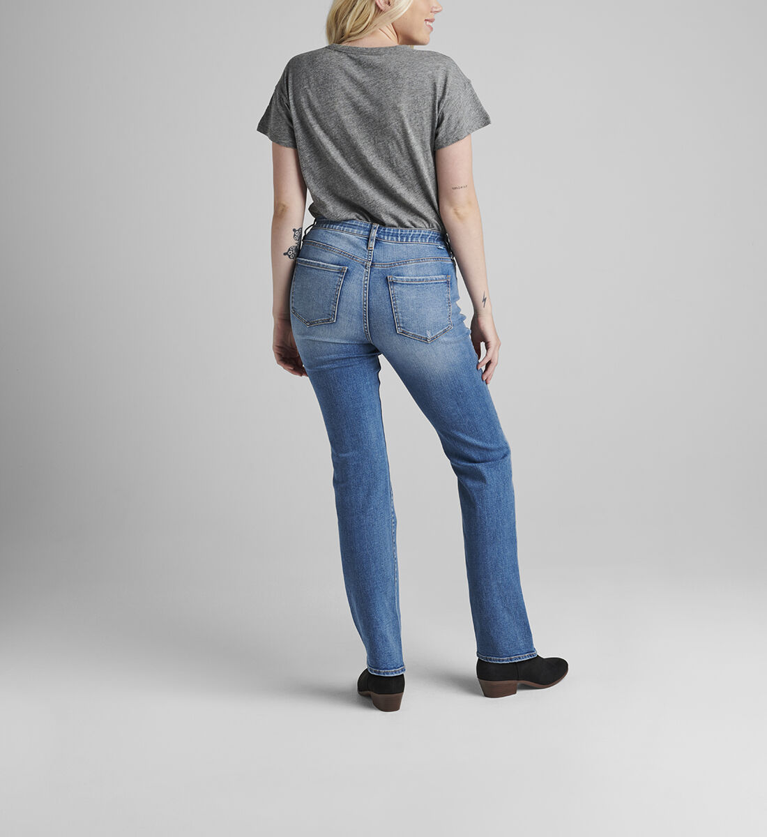 Ruby Mid Rise Straight Leg Jeans Back