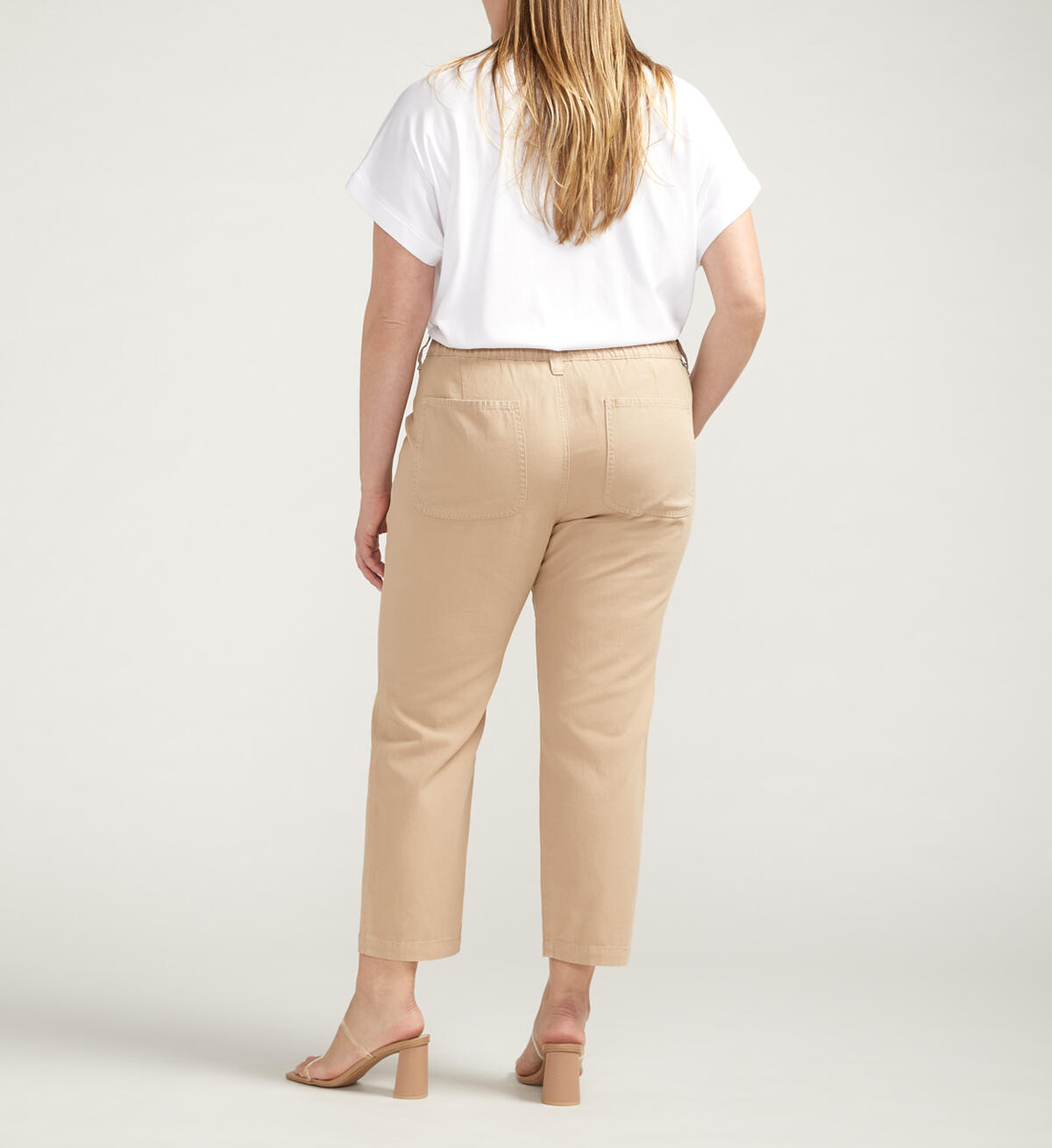 Chino Tailored Cropped Pants Plus Size, , hi-res image number 1