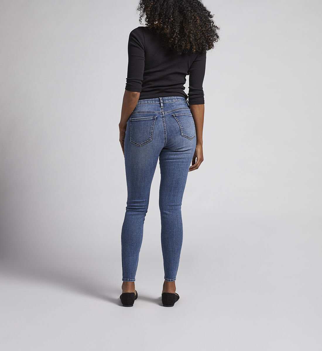 Cecilia Mid Rise Skinny Jeans Back