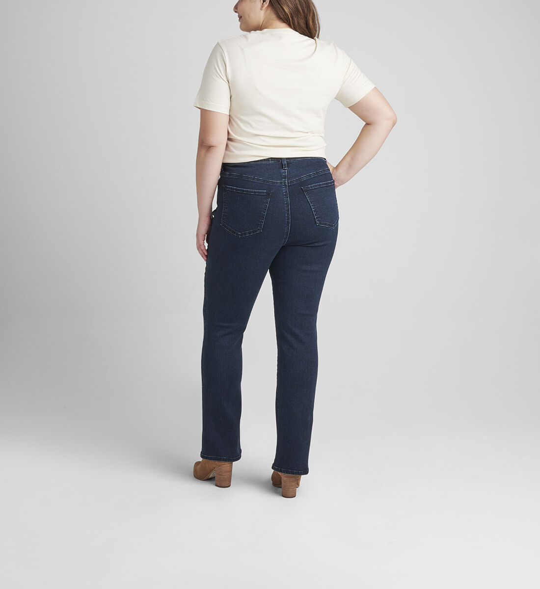 Eloise Mid Rise Bootcut Jeans Plus Size Back