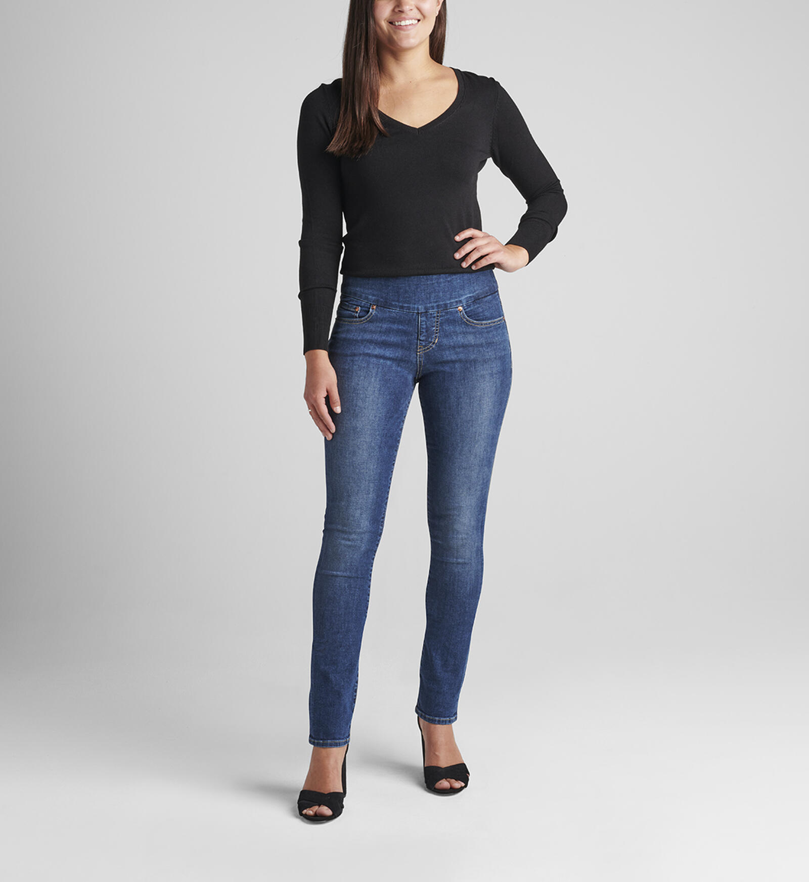 Buy Peri Mid Rise Straight Leg Pull-On Jeans for USD 69.00