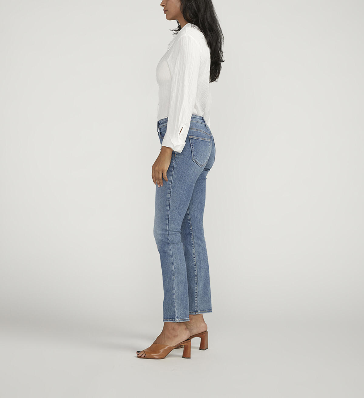 Forever Stretch Mid Rise Straight Leg Jeans, , hi-res image number 2