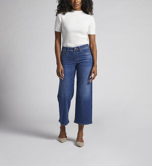 Ava Mid Rise Wide Leg Pull-On Jeans