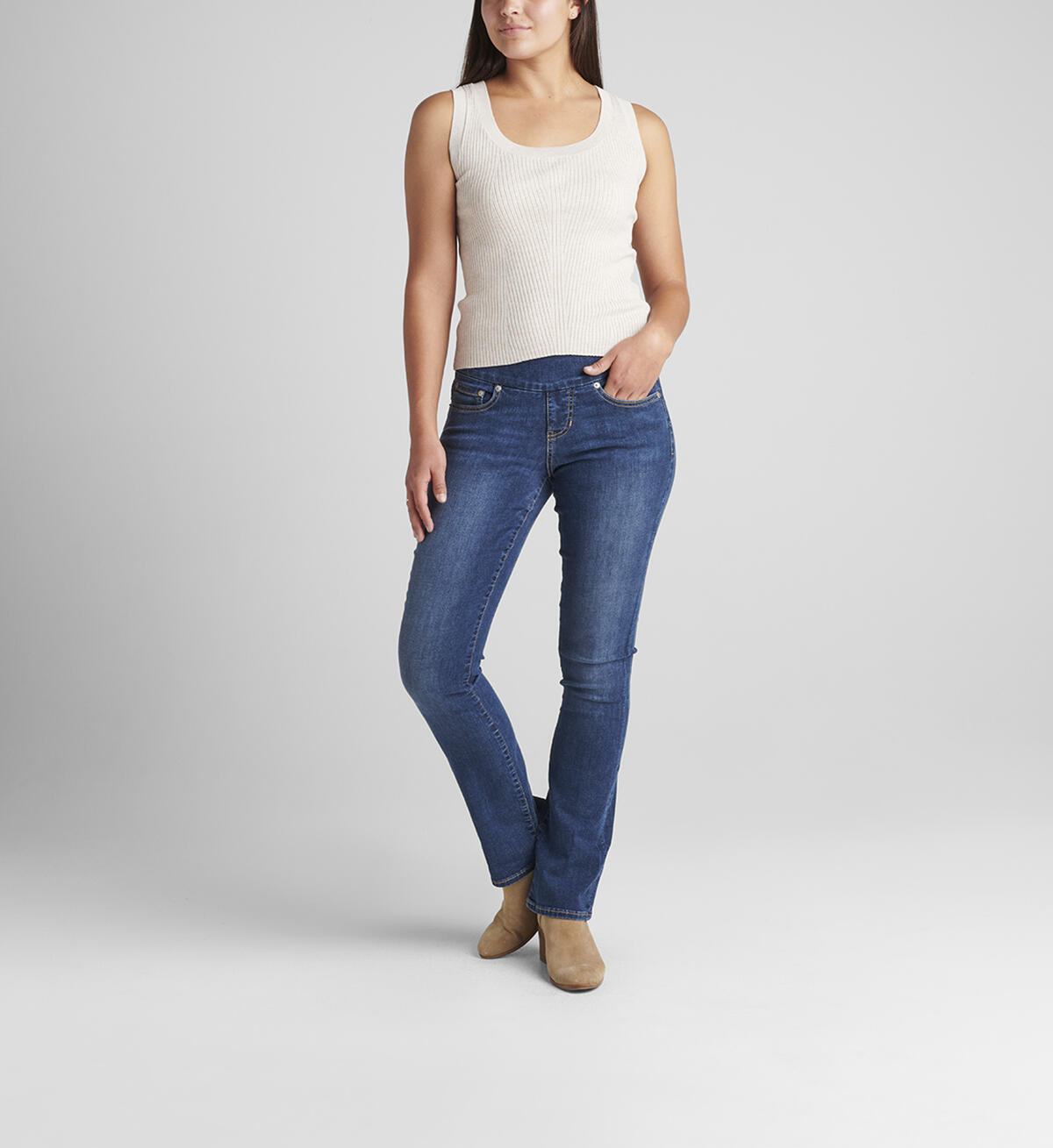 Paley Mid Rise Bootcut Pull-On Jeans, , hi-res image number 0