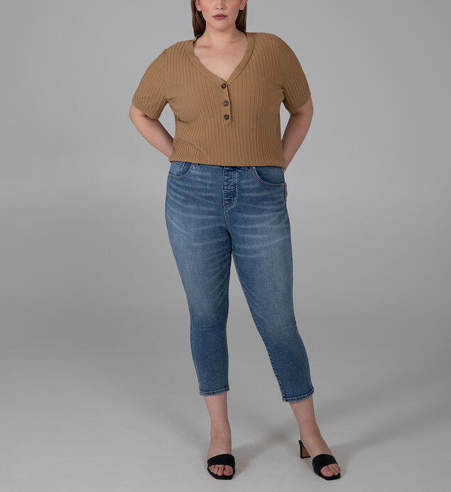 Valentina High Rise Crop Pull-On Jeans Plus Size
