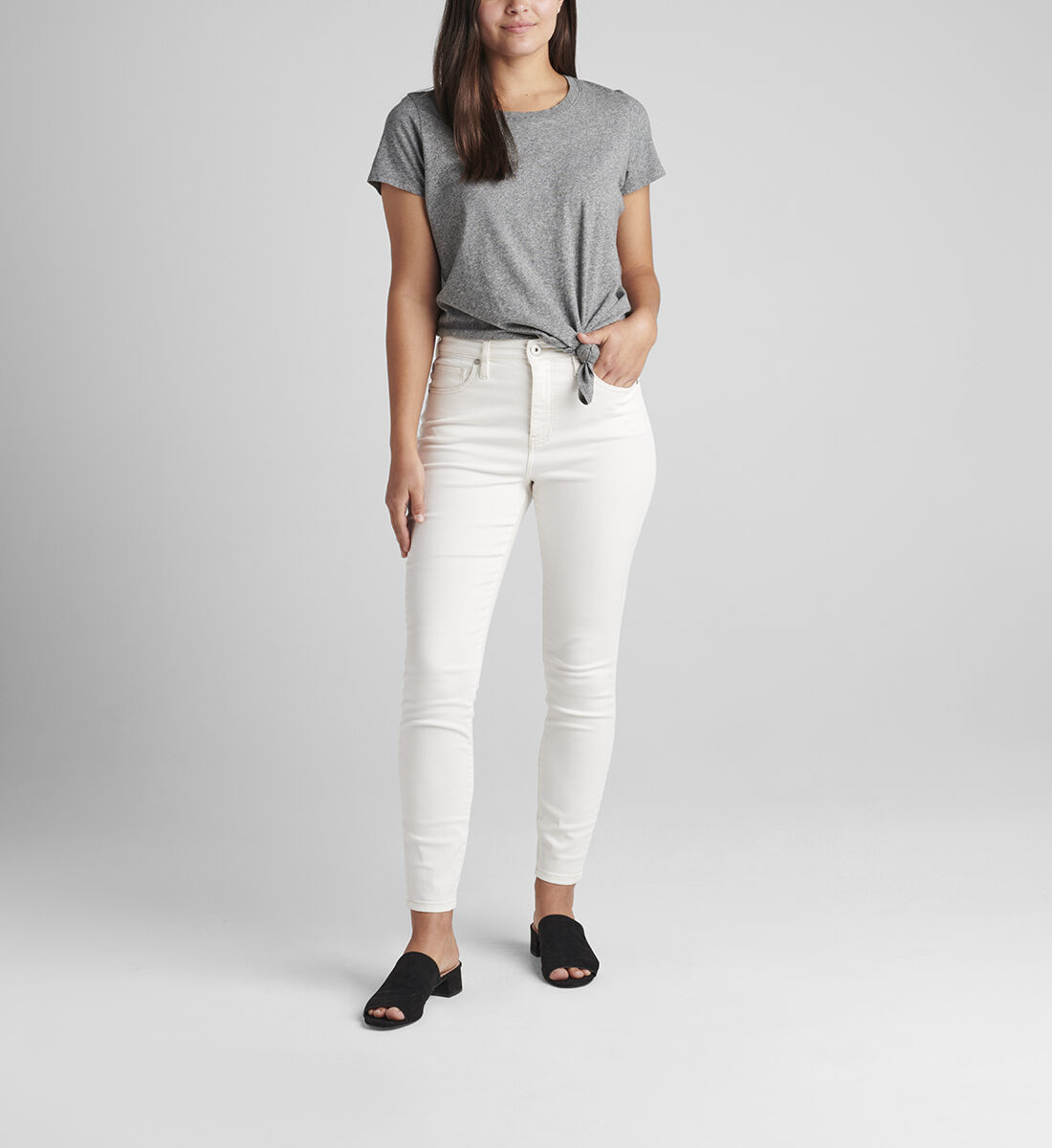 Viola High Rise Skinny Jeans Petite Front