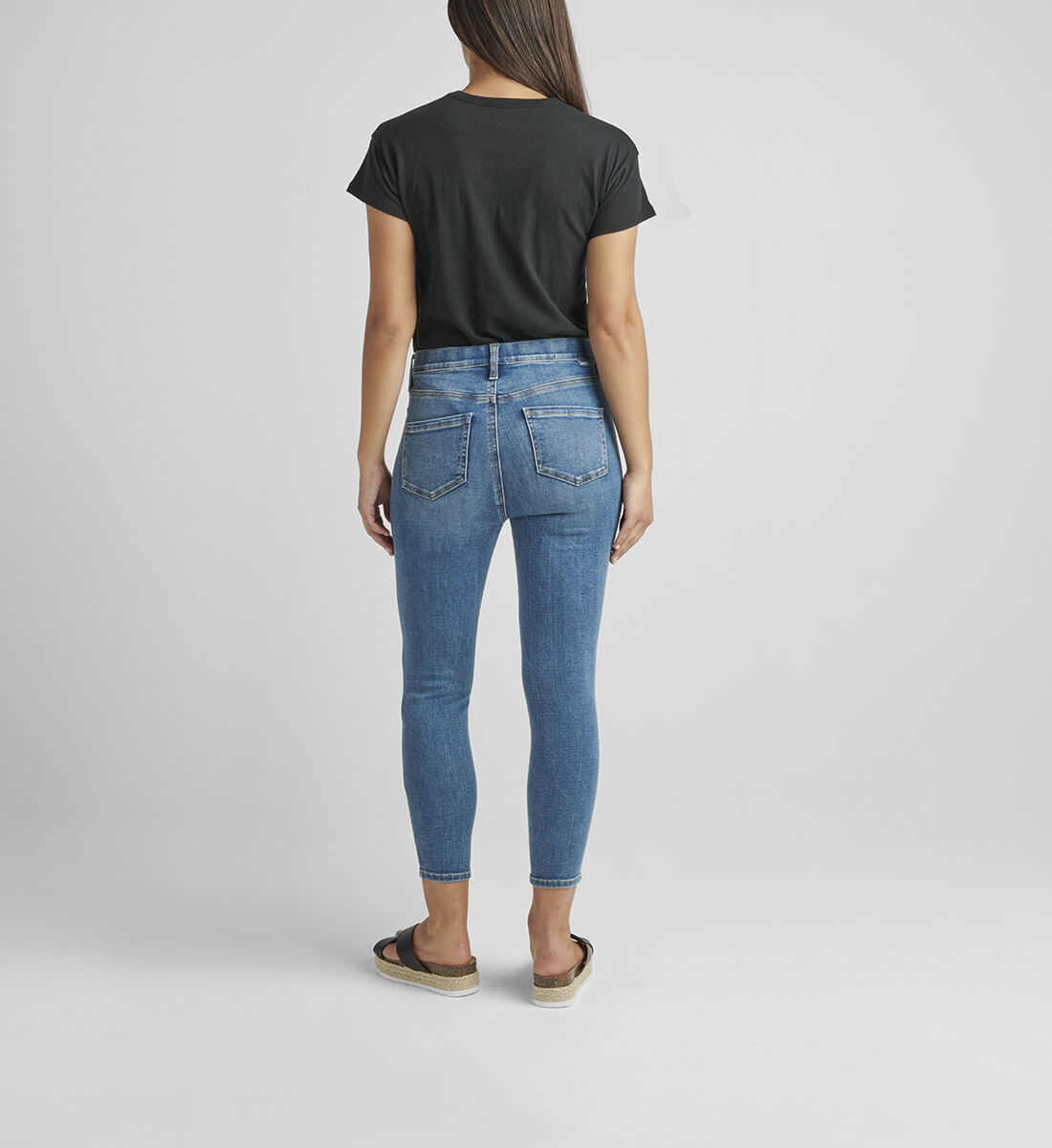 Valentina High Rise Skinny Crop Pull-On Jeans Petite Back