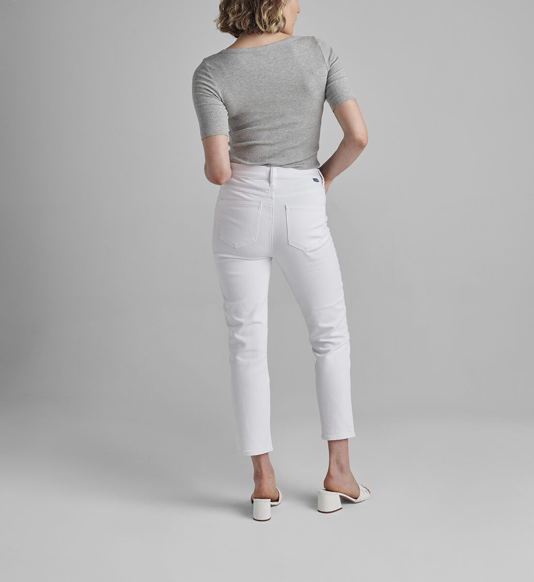 Valentina High Rise Straight Crop Pull-On Jeans Back