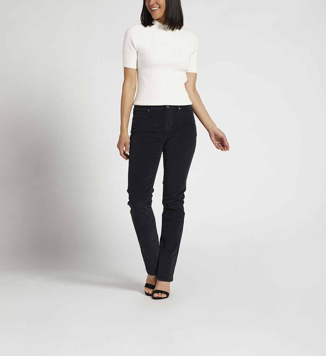 Ruby Mid Rise Straight Leg Pants Front
