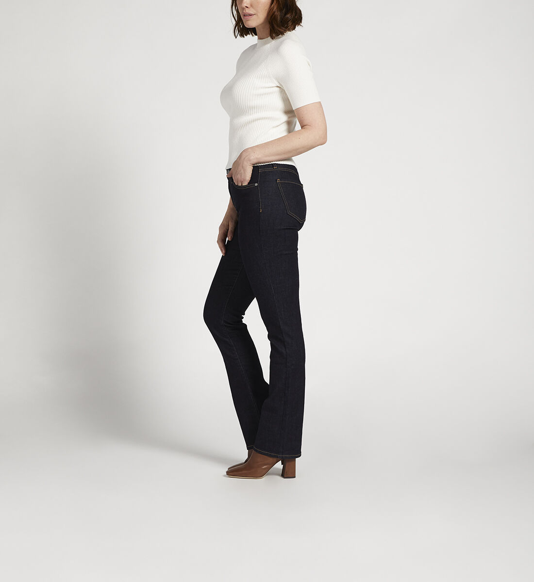 Eloise Mid Rise Bootcut Jeans Side