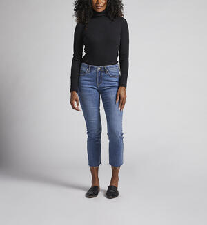 Ruby Mid Rise Straight Crop Jeans