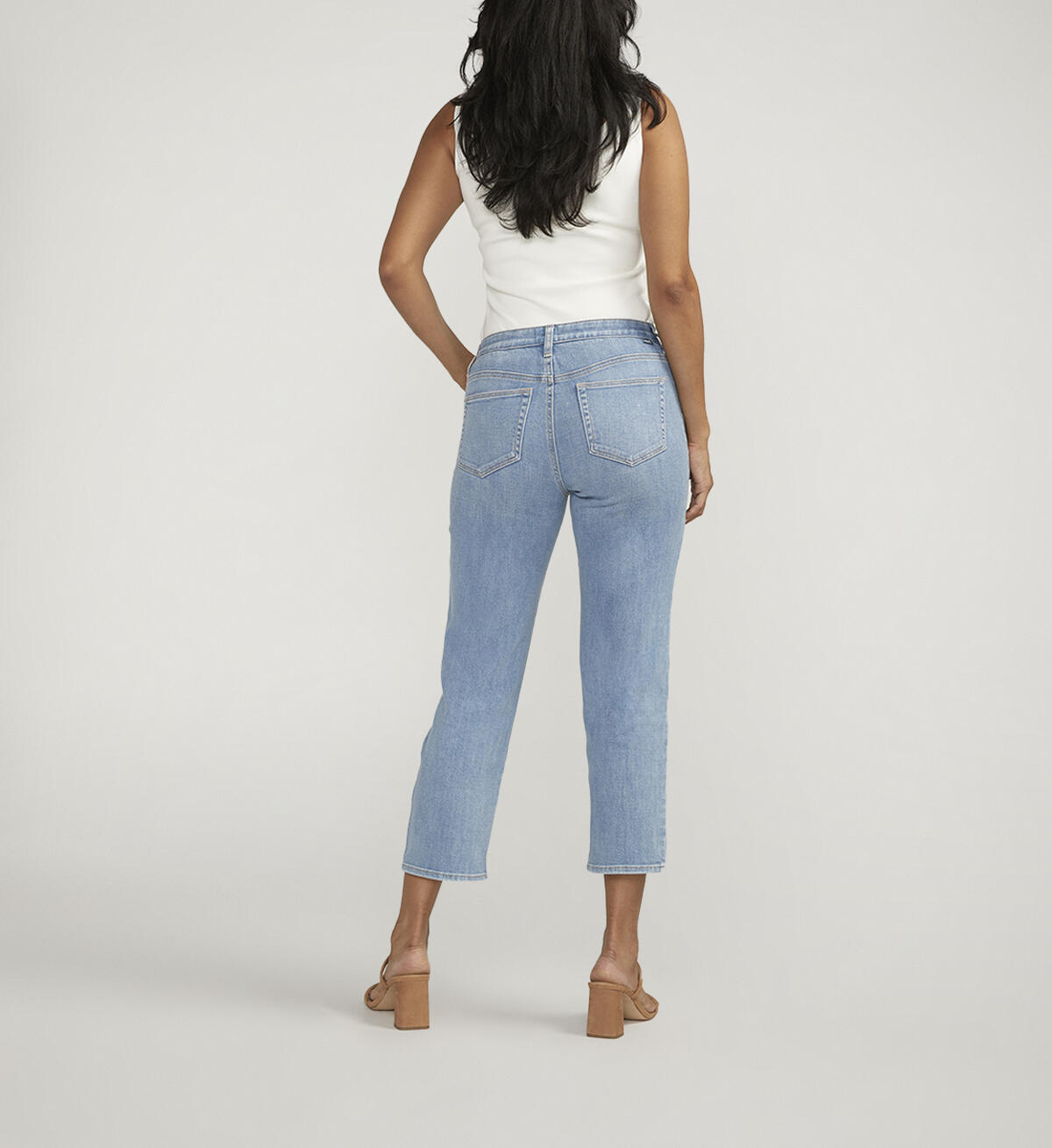 Ruby Mid Rise Straight Cropped Jeans, , hi-res image number 1