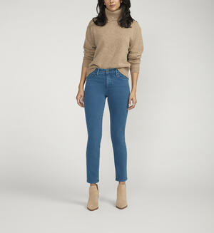 Cassie Mid Rise Slim Straight Leg Jeans