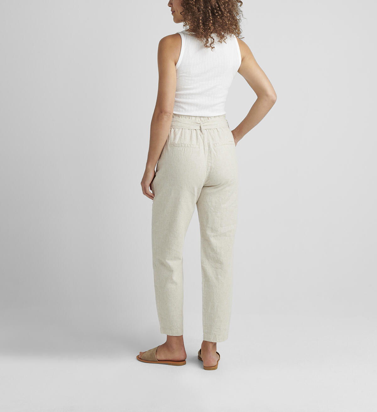 Belted Pleat High Rise Tapered Leg Pant, , hi-res image number 1