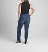Peri Mid Rise Straight Leg Pull-On Jeans Plus Size, , hi-res image number 1