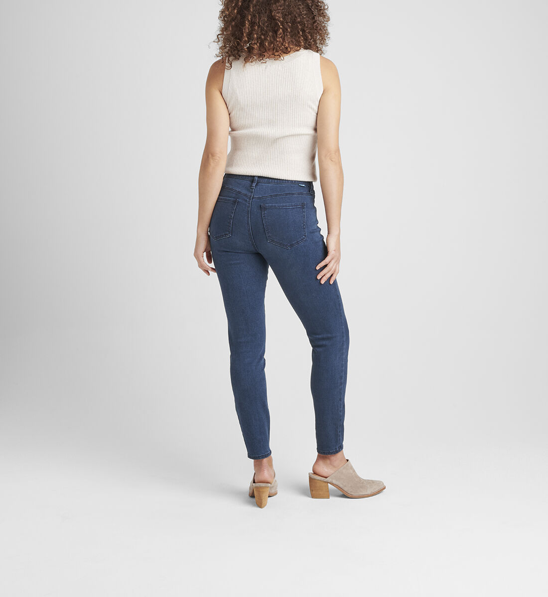 Cecilia Mid Rise Skinny Jeans Petite Back