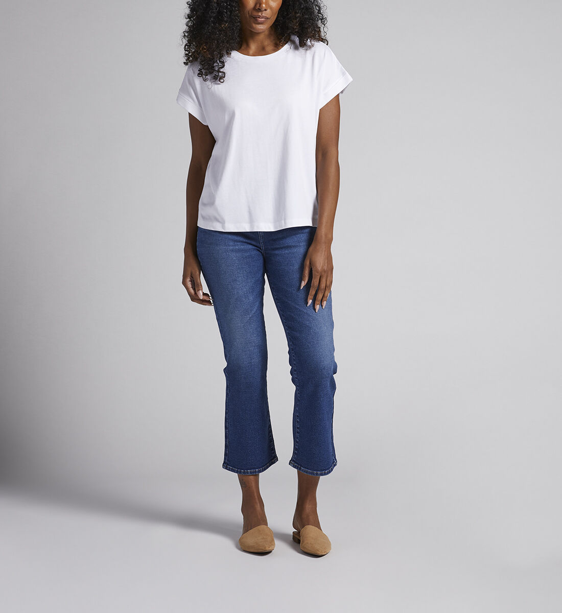 Drapey Luxe Tee,White Front