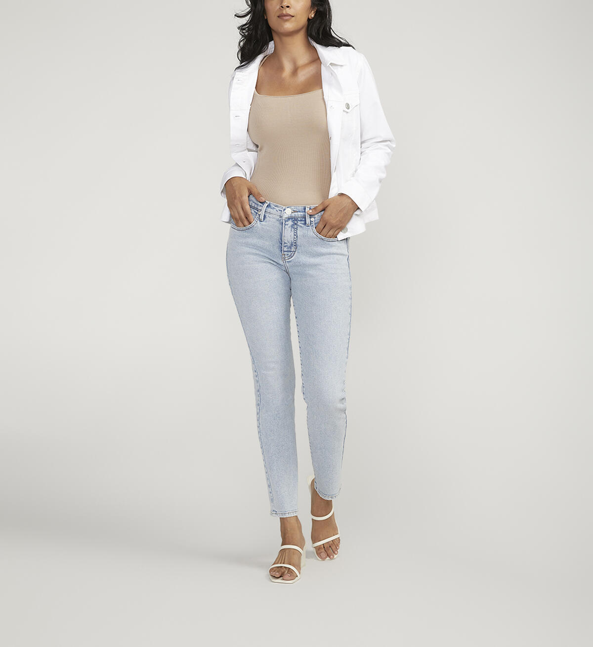 Cassie Mid Rise Straight Leg Jeans, Bali Blue, hi-res image number 0