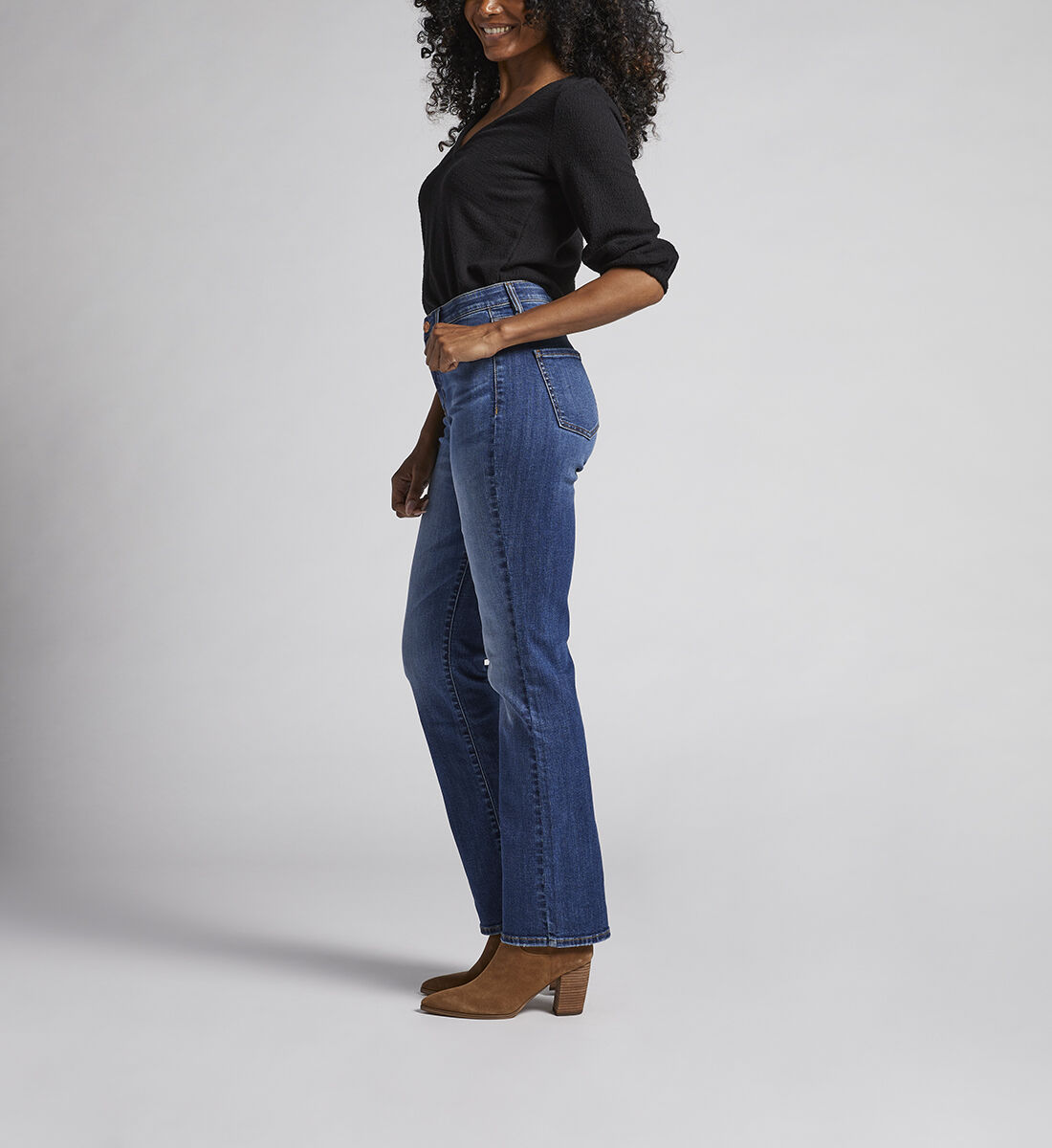Phoebe High Rise Bootcut Jeans Side