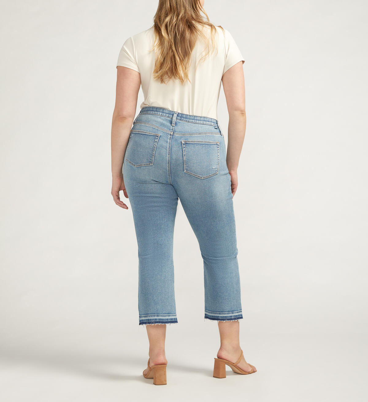 Eloise Mid Rise Cropped Bootcut Jeans Plus Size, , hi-res image number 1