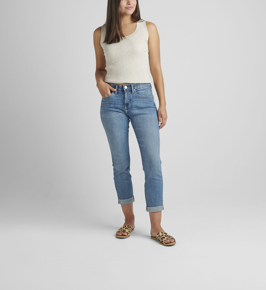 Carter Mid Rise Girlfriend Jeans Front