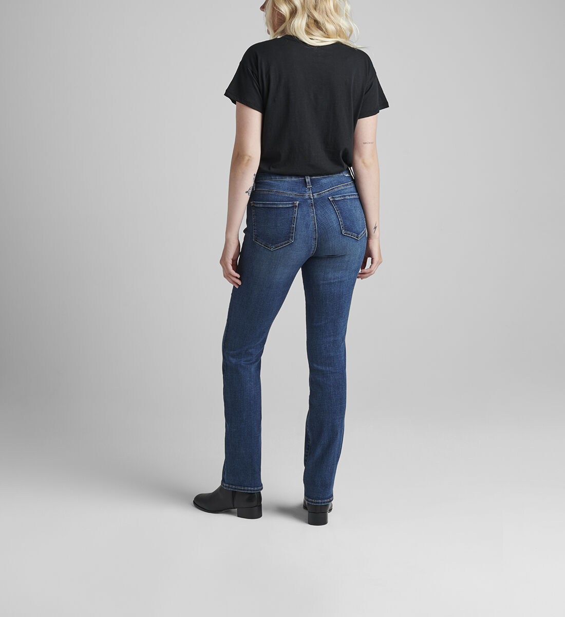 Eloise Mid Rise Bootcut Jeans Petite Back