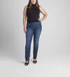 Peri Mid Rise Straight Leg Pull-On Jeans Plus Size, , hi-res image number 0