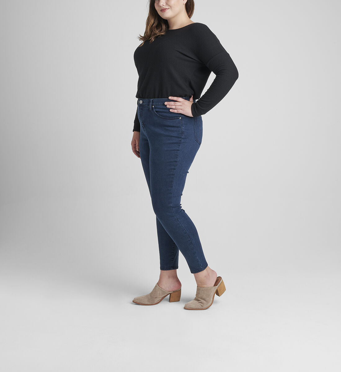 Cecilia High Rise Skinny Jeans Plus Size Side