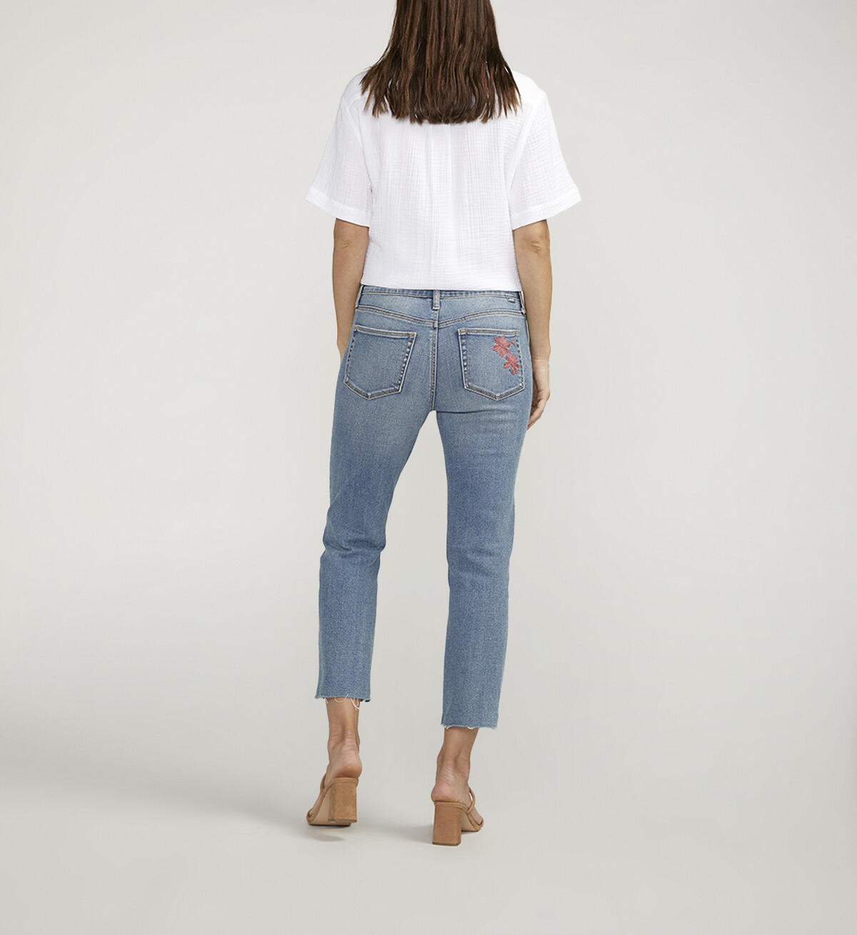 Ruby Mid Rise Straight Cropped Jeans, Olympus Blue, hi-res image number 1