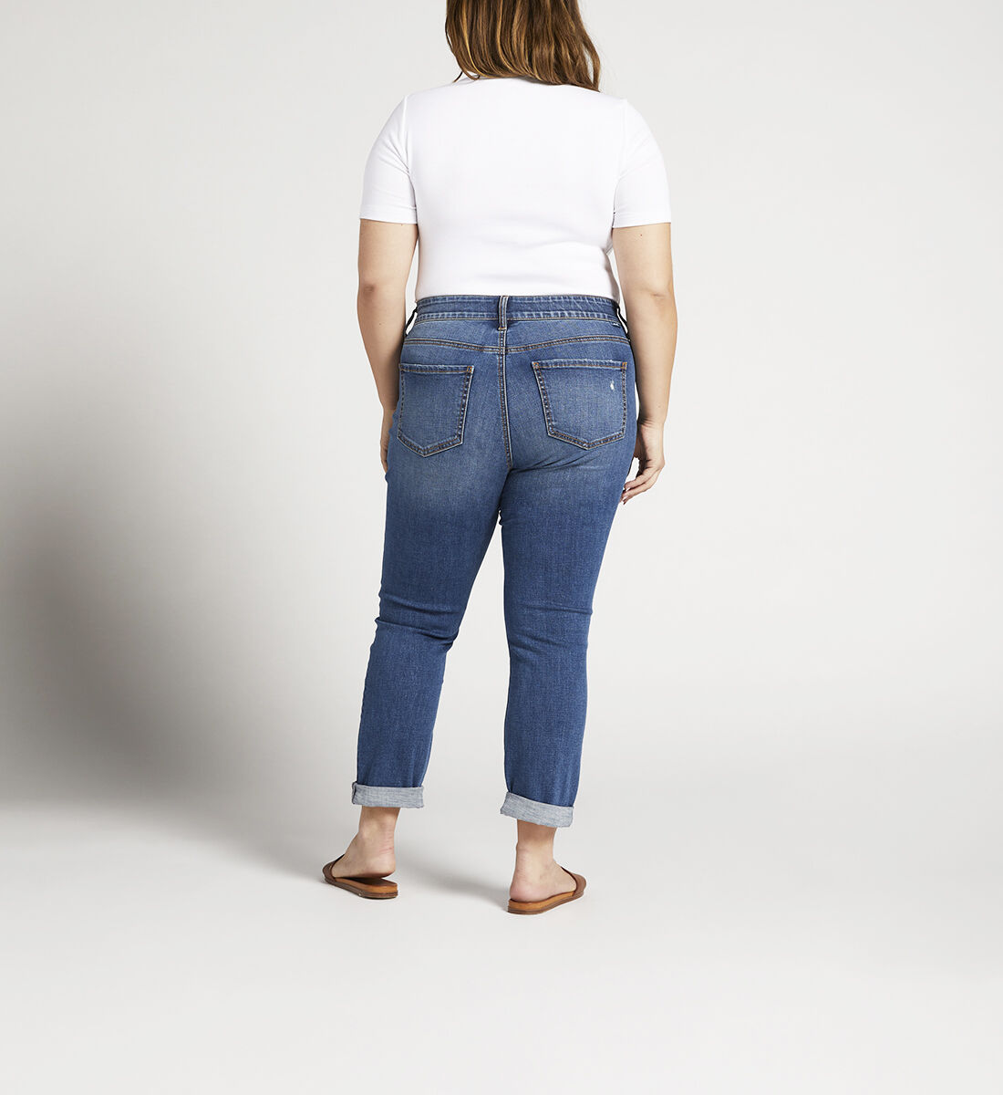 Carter Mid Rise Girlfriend Jeans Plus Size Back