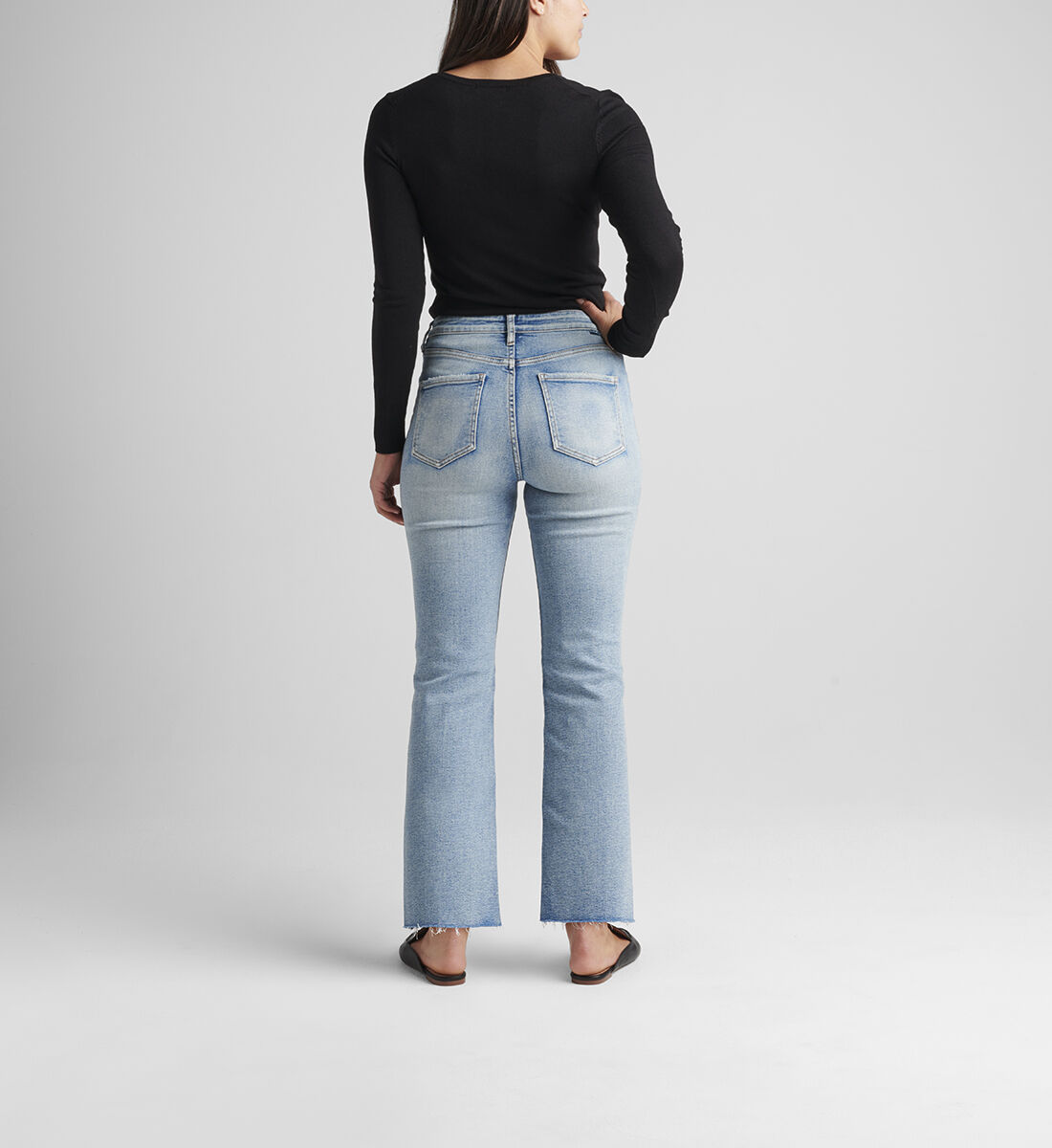 Phoebe High Rise Cropped Bootcut Jeans Back