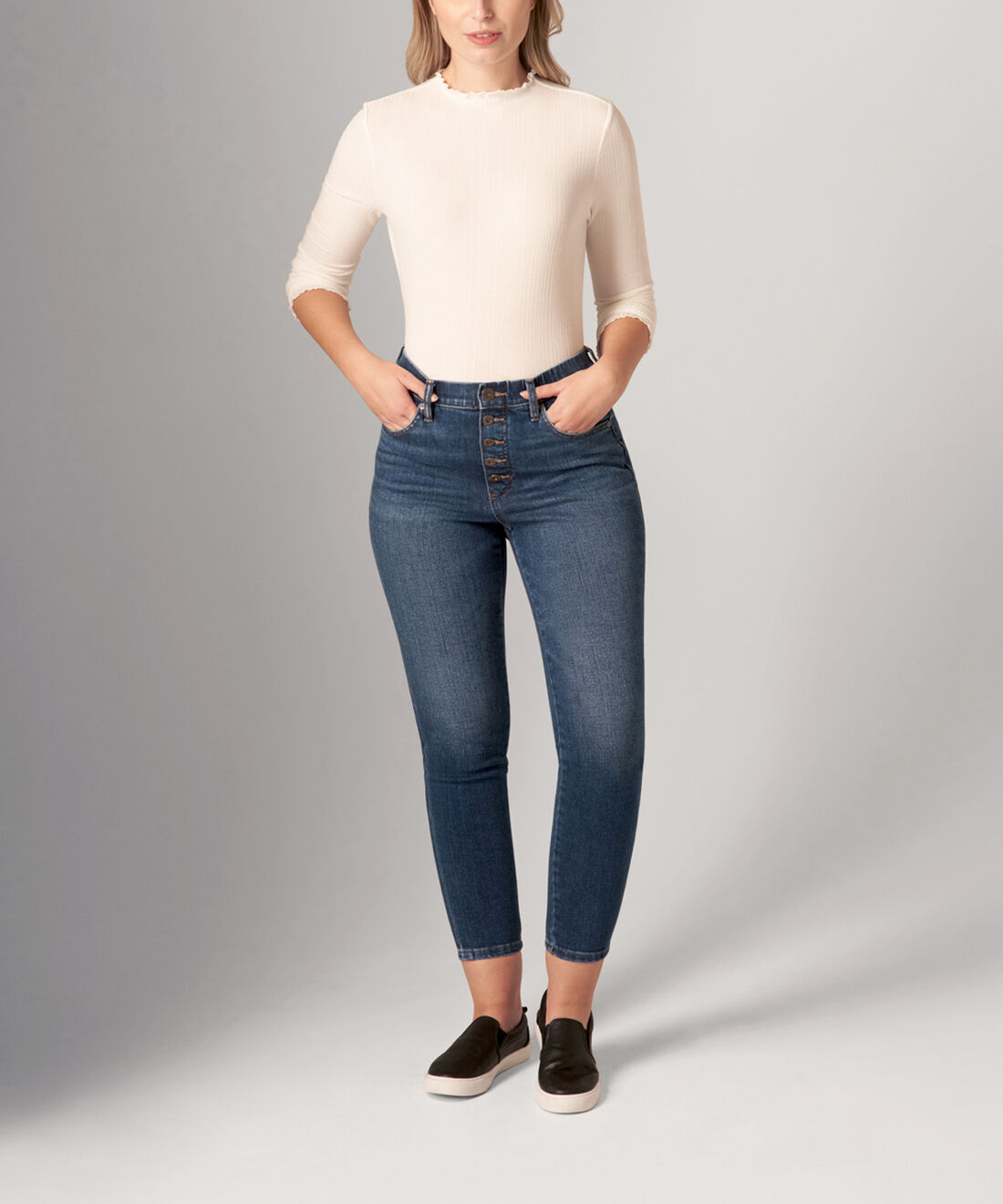 Valentina High Rise Skinny Pull-On Jeans Front