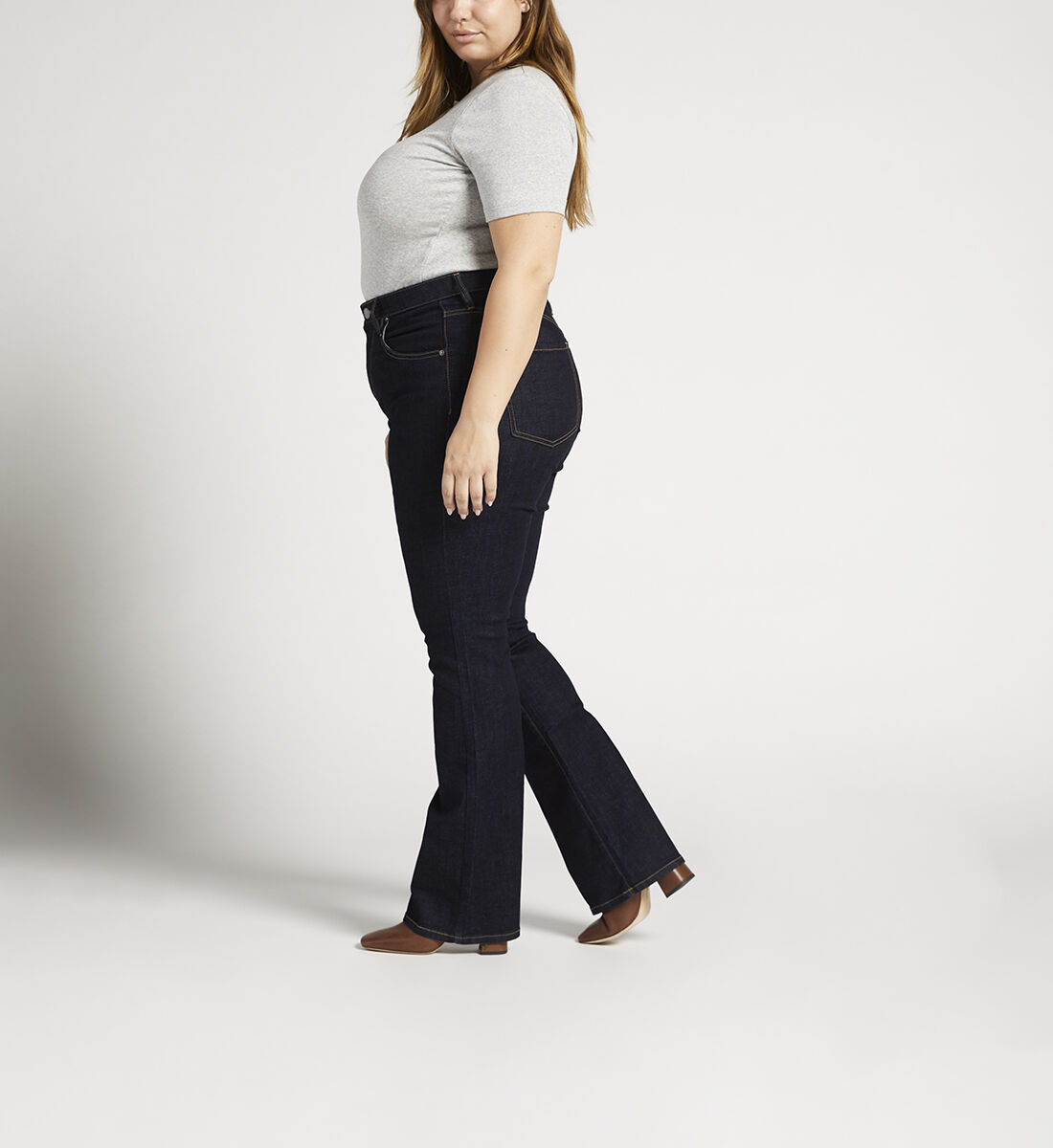Phoebe High Rise Bootcut Jeans Plus Size Side