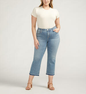 Eloise Mid Rise Cropped Bootcut Jeans Plus Size