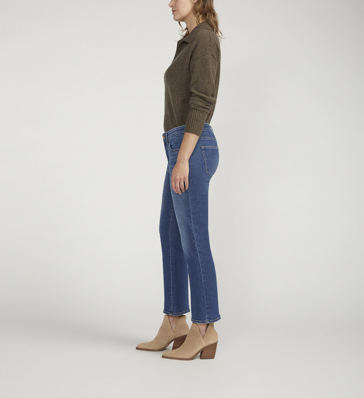 Eloise Mid Rise Cropped Bootcut Jeans, , hi-res image number 2