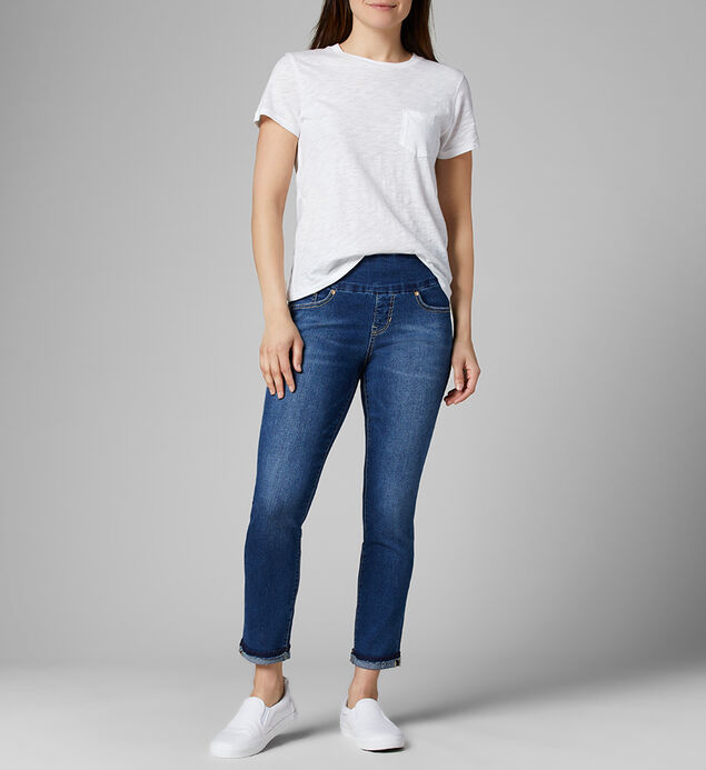 Amelia Mid Rise Slim Ankle Pull-On Jeans