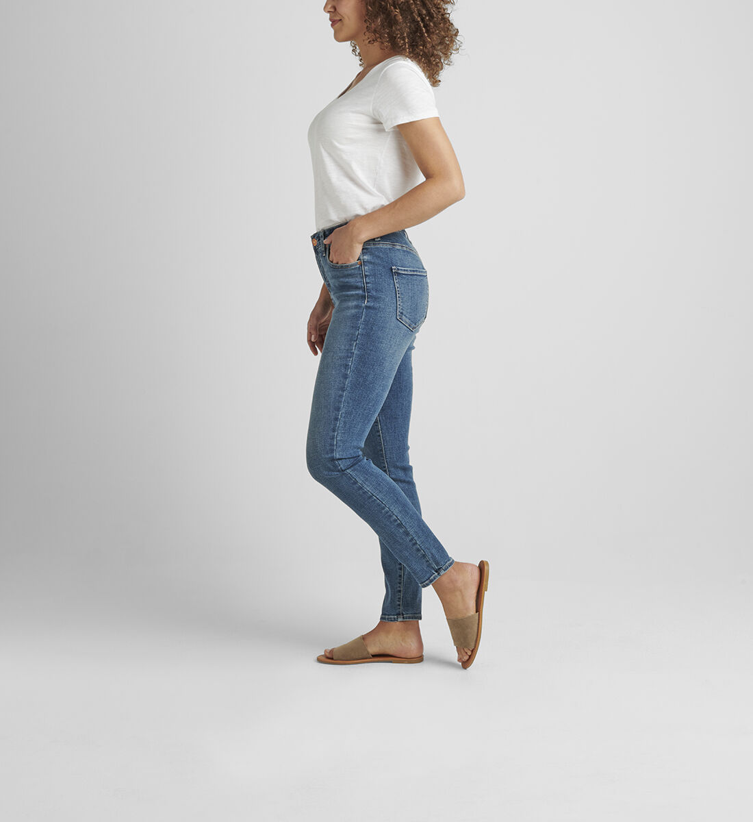 Viola High Rise Skinny Jeans Side