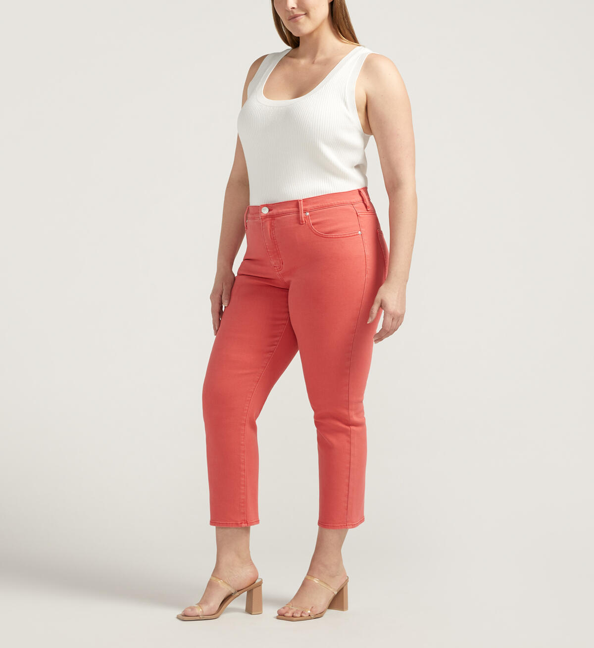 Cassie Mid Rise Cropped Pants Plus Size, , hi-res image number 2