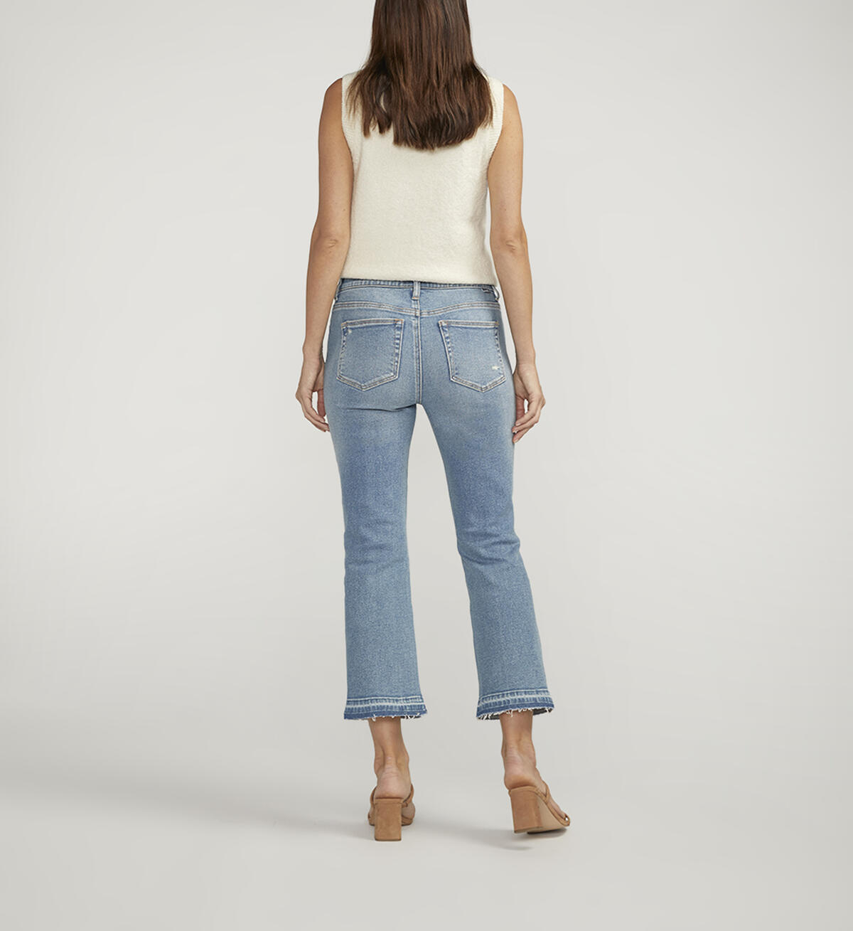 Eloise Mid Rise Cropped Bootcut Jeans, Blue Dust, hi-res image number 1