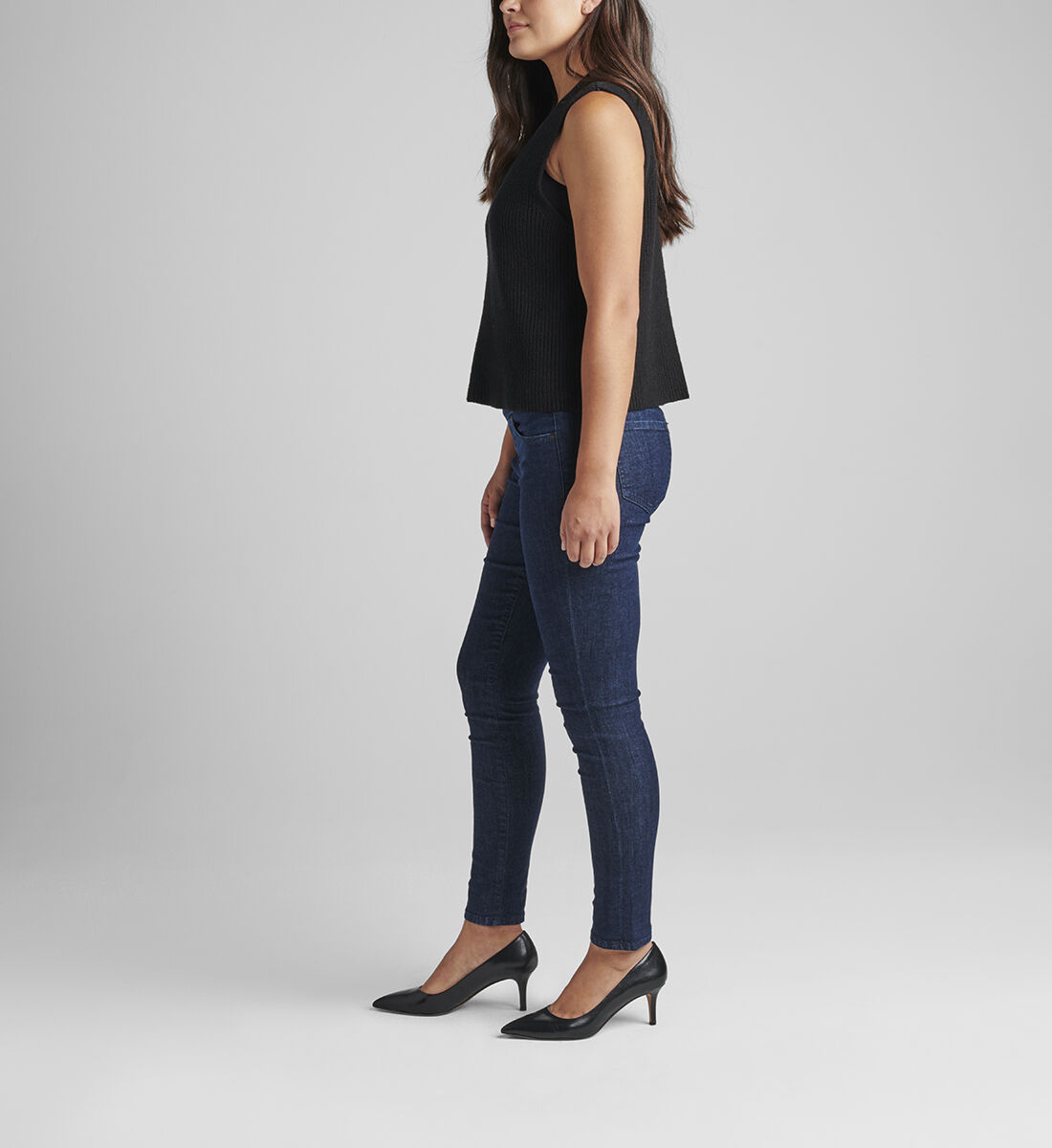 Nora Mid Rise Skinny Pull-On Jeans Petite Side
