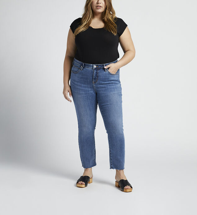 Ruby Mid Rise Straight Crop Jeans Plus Size