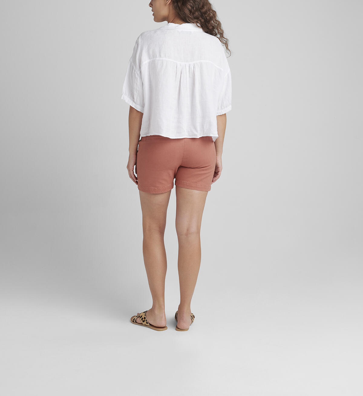 Maddie Mid Rise 5-inch Pull-On Short, Brick, hi-res image number 1