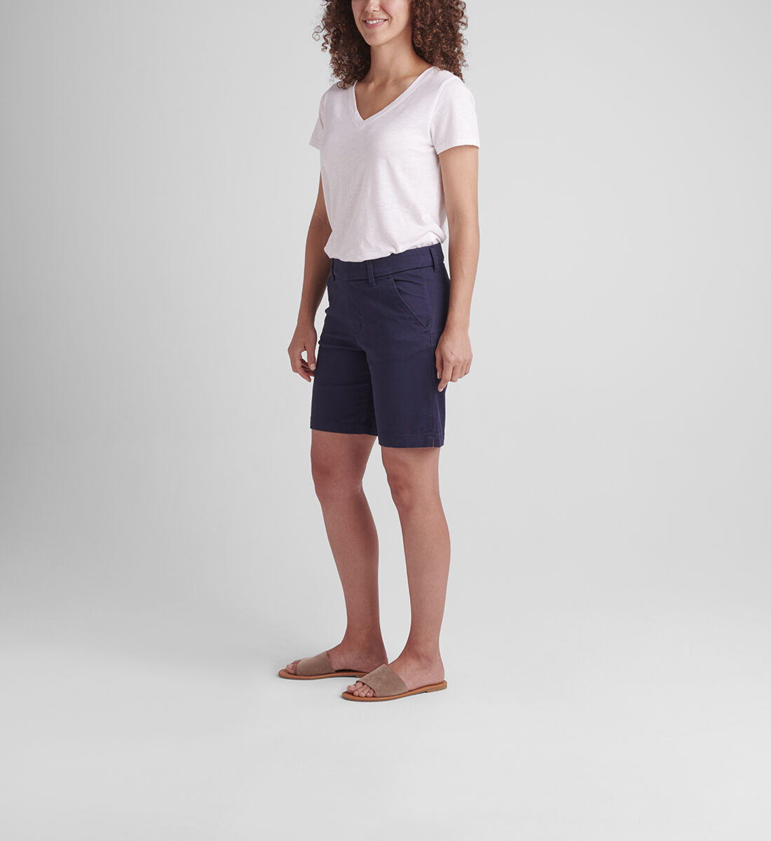 Maddie Mid Rise 8-inch Pull-On Short,Navy Side