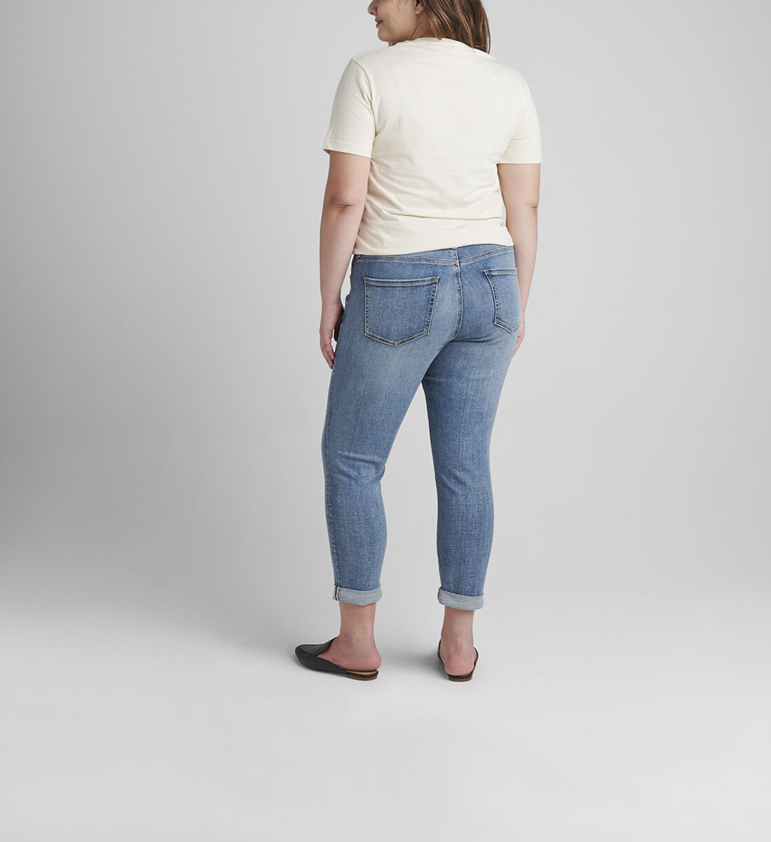 Carter Mid Rise Girlfriend Jeans Plus Size Back