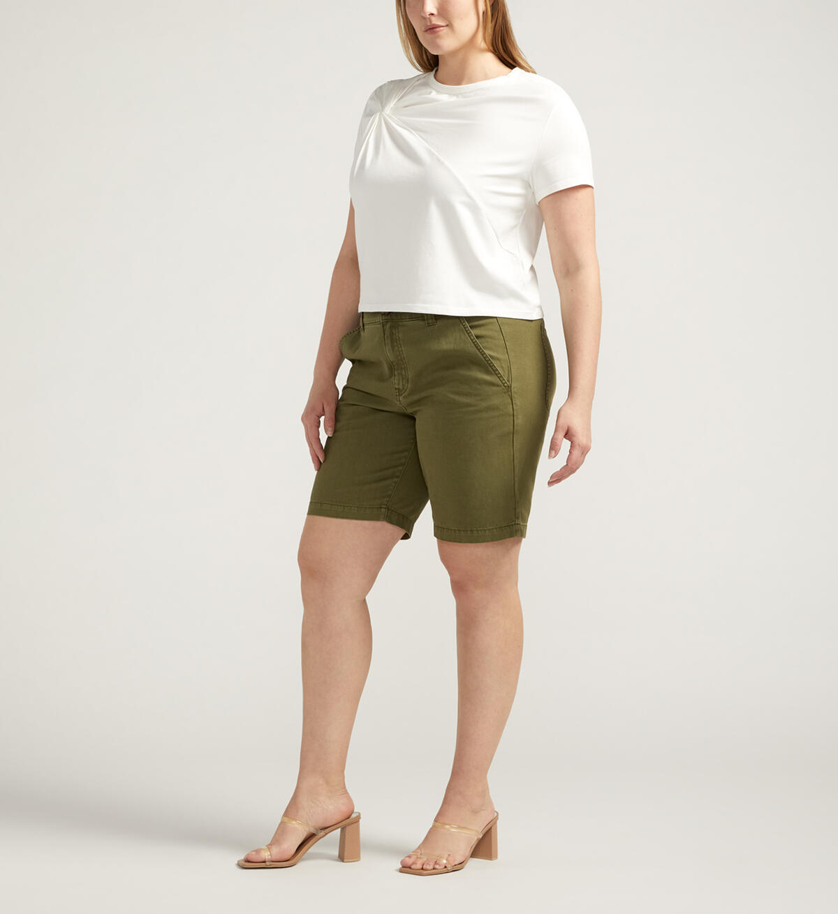 Tailored Shorts Plus Size, Moss, hi-res image number 2