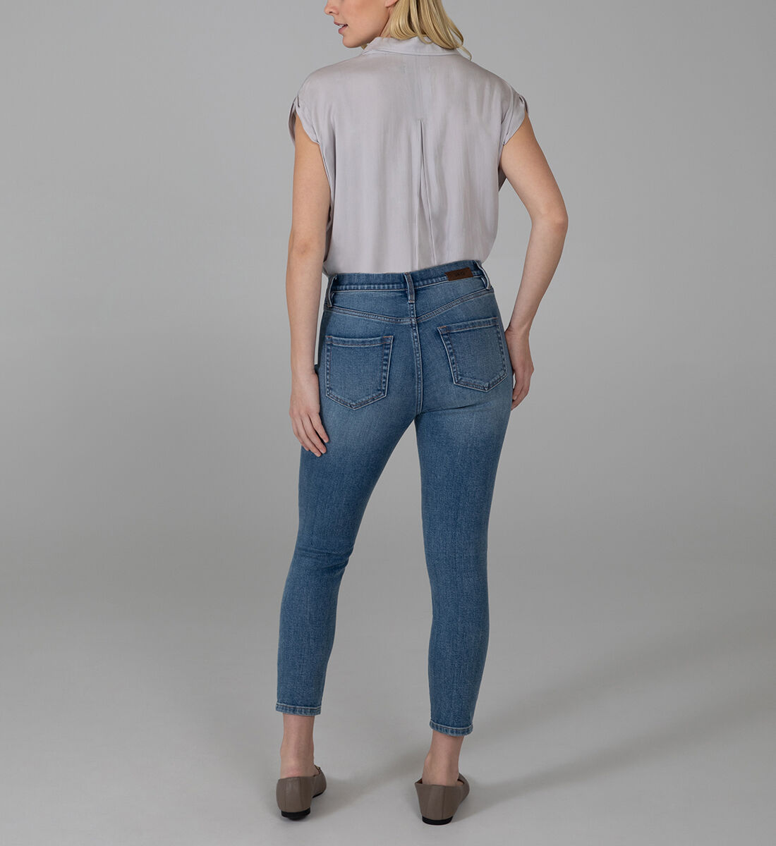 Valentina High Rise Crop Pull-On Jeans Back