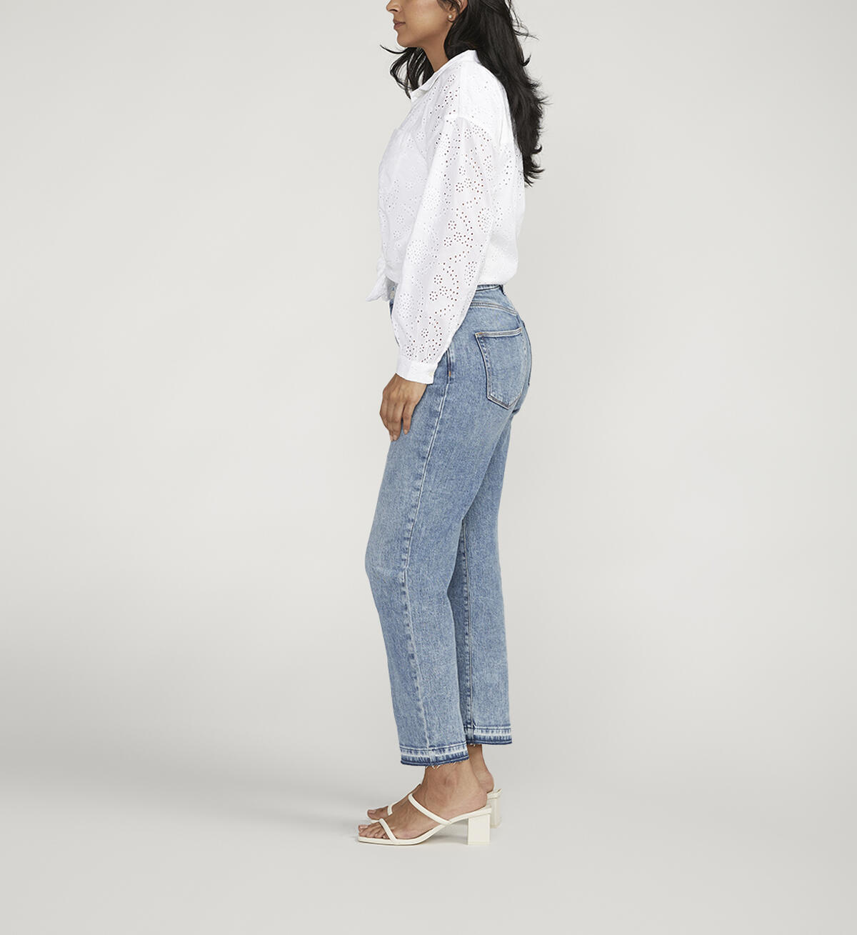 Rachel High Rise Relaxed Tapered Leg Jeans, Blue Jasmine, hi-res image number 2