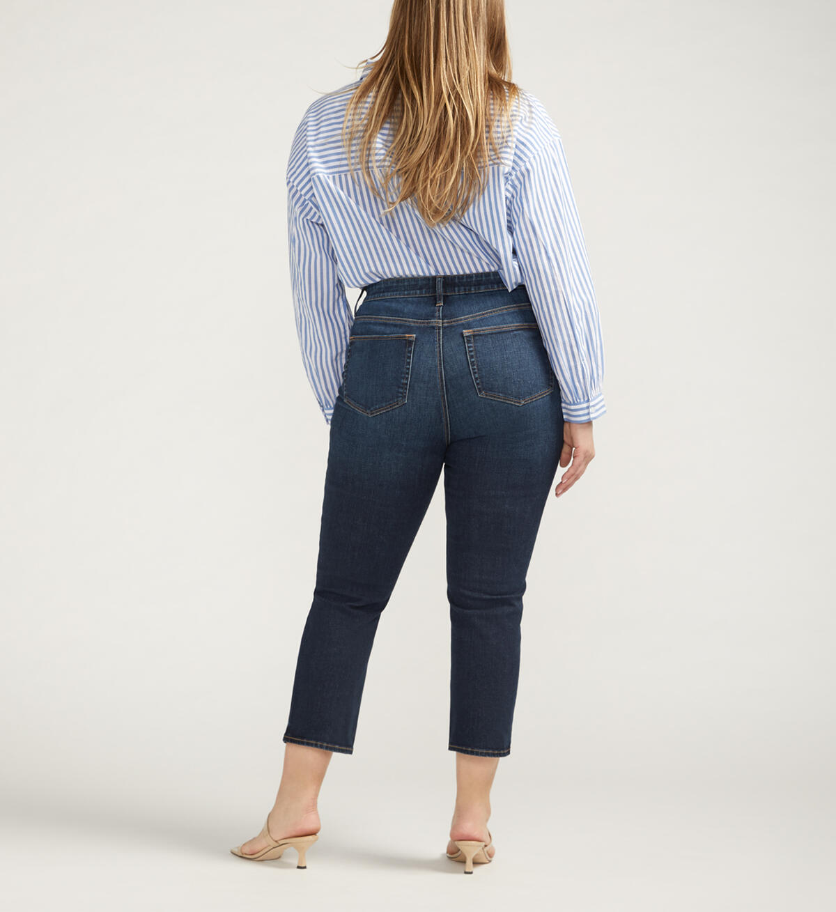 Ruby Mid Rise Straight Cropped Jeans Plus SIze, , hi-res image number 1